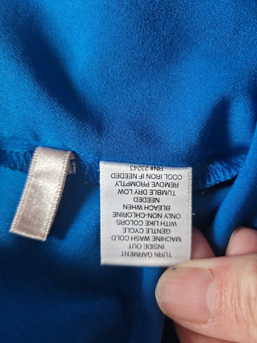 New York & Company Royal Blue Ruffle Cap Sleeve Blouse - Picture 6 of 8